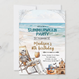 Halloween sommarween fest inbjudan