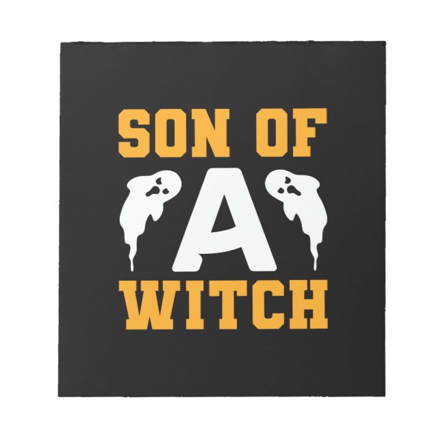 Halloween-son på en giktdag anteckningsblock (Framsida)