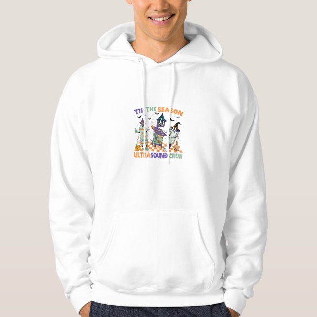Halloween Sonography Retro Tis The Season Ultrasou Hoodie (Framsida)