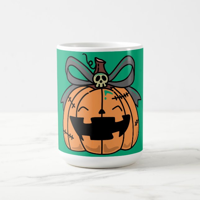 Halloween,Söt Ansikte Pumpa,Rolig , Jack O' Lanter Magisk Mugg (Center)