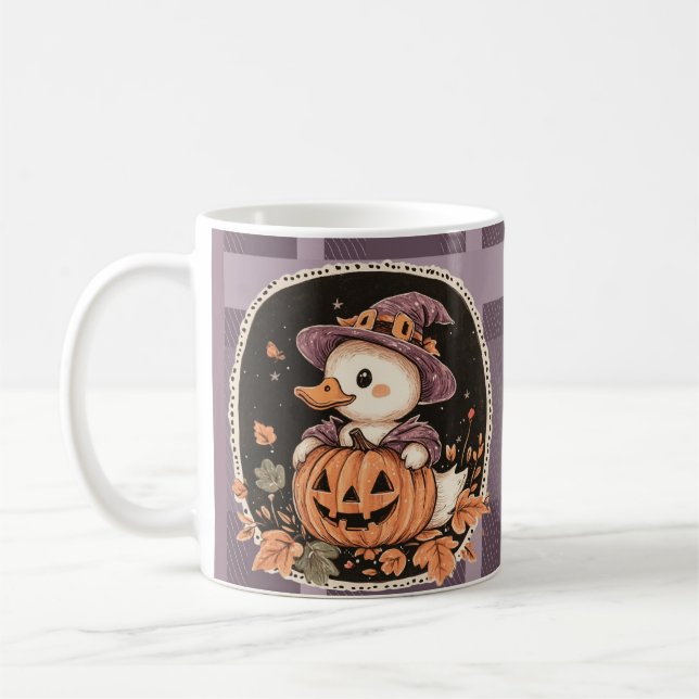 Halloween Söt Gås Höst  Kaffemugg (Vänster)