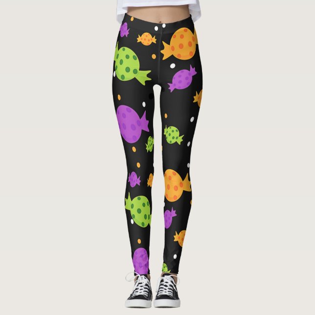 Halloween Söt Godis Leggings (Framsida)