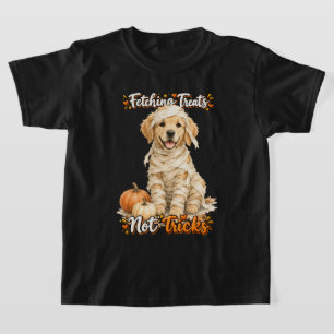 Halloween Söt Golden Retriever Mummy Trix T Shirt