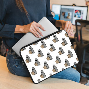 Halloween, Söt Grå Spöke, Bus eller Bössa, Buh Laptop Fodral
