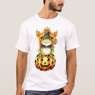 Halloween Söt Groda på Pumpa T Shirt