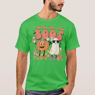 Halloween söt groovy spöks konstiga pumpa här för t shirt