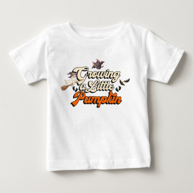 Halloween Söt Häxa och Kusliga Element T Shirt (Framsida)