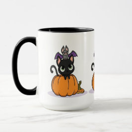 Halloween söt katt mugg