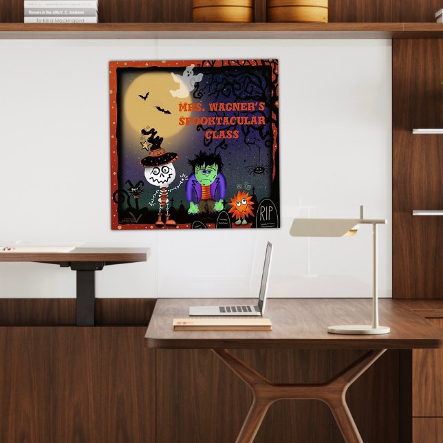 Halloween Söt Ockult Skelett Katt Personlig Poster (Skapare uppladdad)