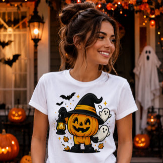 Halloween Söt Pumpa Häxa Kvinnor Tröja