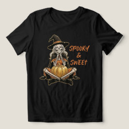 Halloween Söt Skelett T Shirt