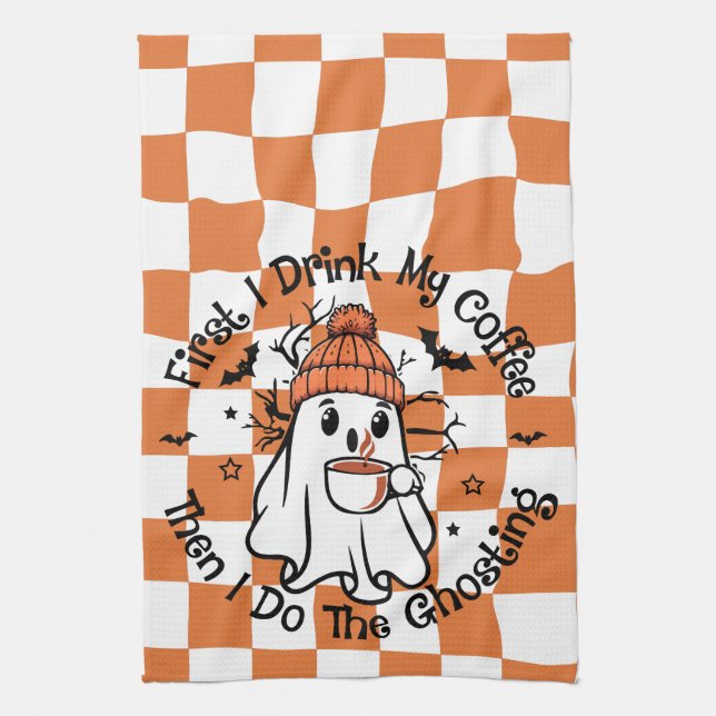Halloween Söt Spökgourmet Höst Kökshandduk (Vertikal)