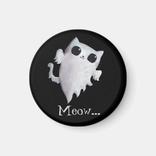 Halloween-söt spökkatt magnet