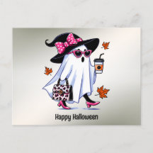 Halloween Söt Stilig Häxa Spöke Kaffe Kopp