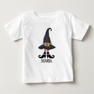 Halloween Söt Whimsical Häxa Hatt Skor T Shirt