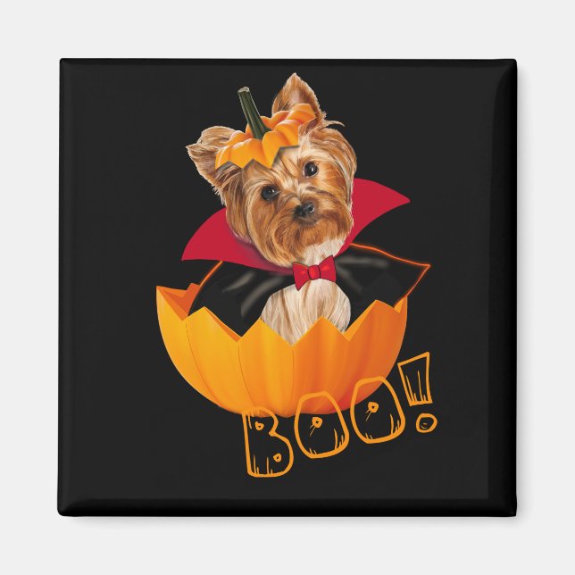Halloween söt Yorkshire skräckpumpare Magnet (Framsidan)