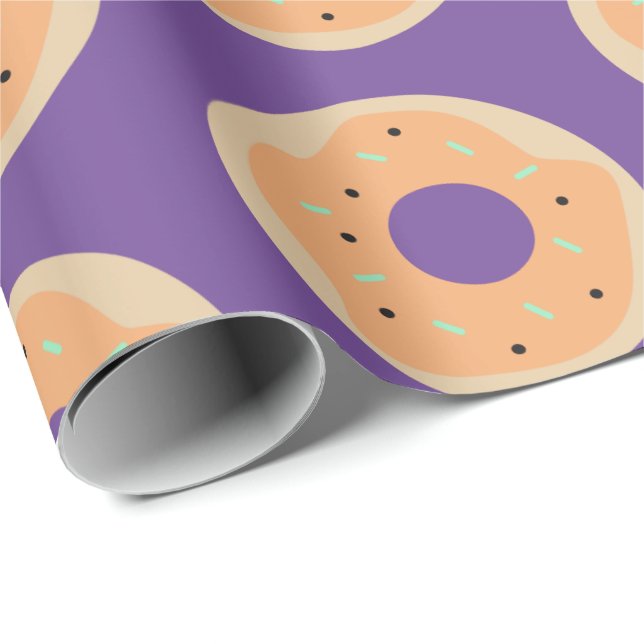 Halloween söta munkar strössel frosting presentpapper (Rullad Hörn)