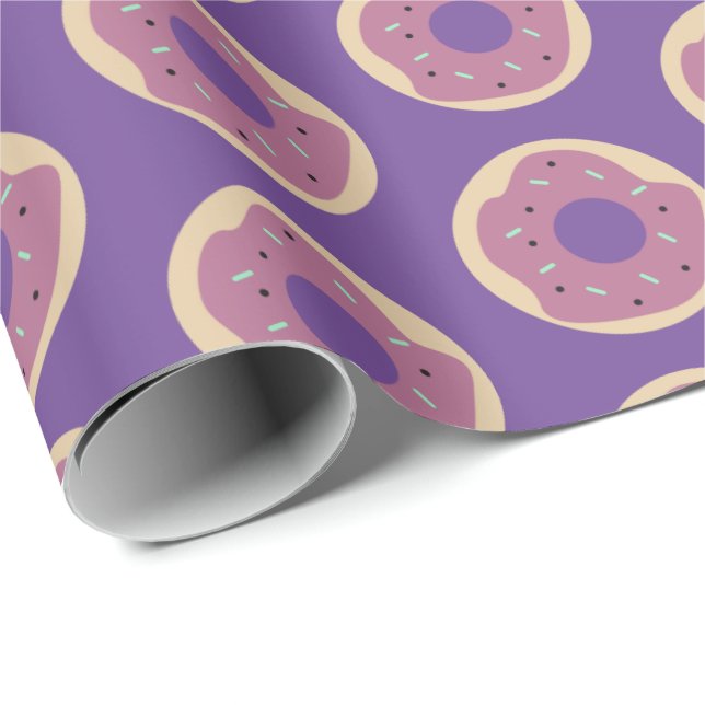 Halloween söta munkar strössel glassade presentpapper (Rullad Hörn)