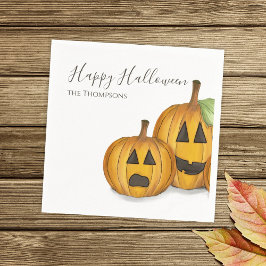 Halloween söta pumpor Jack O'lanterns Enkla Pappersservett