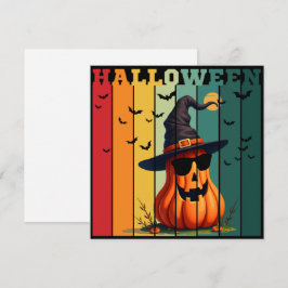 Halloween söta roliga pumpa vintage höst inbjudningar