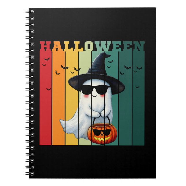Halloween söta roliga spökpumpa presentidéer anteckningsbok (Framsidan)