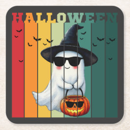 Halloween söta roliga spökpumpa presentidéer underlägg papper kvadrat
