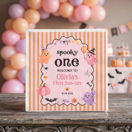 Halloween söta spöke födelsedagsfest servetter