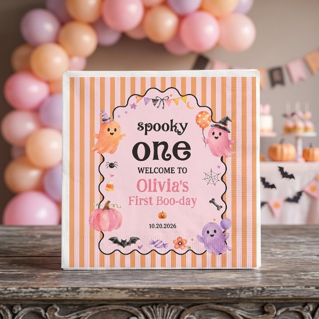 Halloween söta spöke födelsedagsfest servetter (Skapare uppladdad)