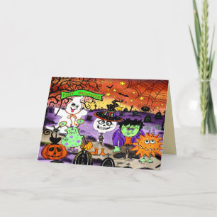 Halloween söta trick or treaters Inspirivity Kort