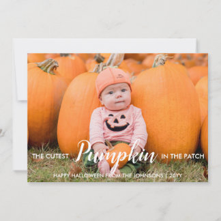Halloween Sötaste pumpen i lappen Julkort