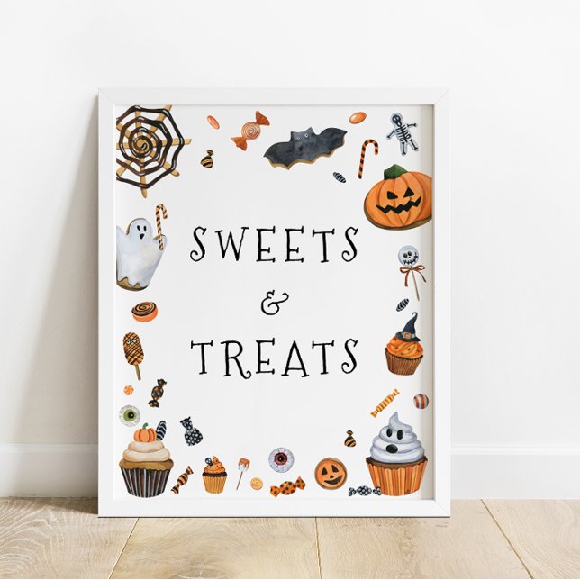 Halloween-sötsaker och behandlingar poster (Skapare uppladdad)