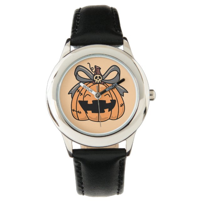 Halloween, sött ansikte pumpa armbandsur (Framsida)
