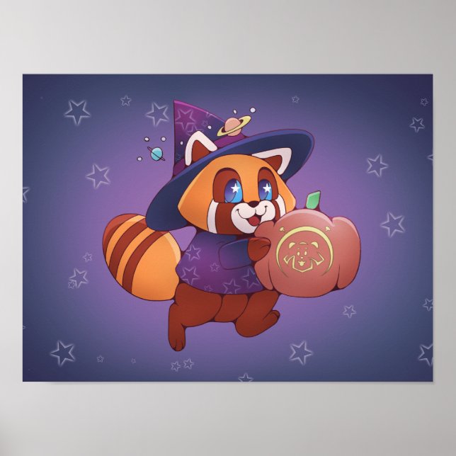 Halloween Space Panda Poster (Framsidan)
