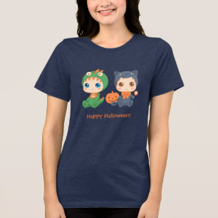 Halloween Spädbarn Black Cat Dragon Costume Orange T Shirt