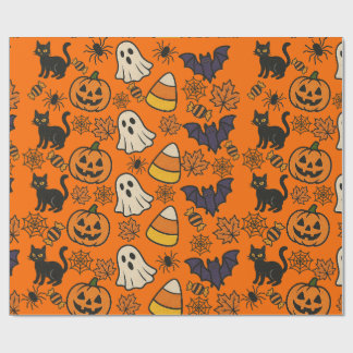 Halloween-spärrning papper presentpapper