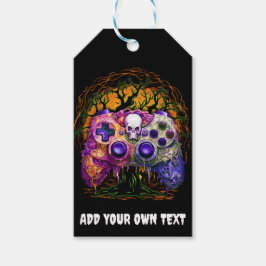 Halloween-spel, Spooky Controller, Skull-Orange Presentetikett