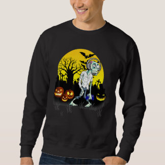 Halloween Spelare Zombie Videospel Monster Lång Ärmad Tröja