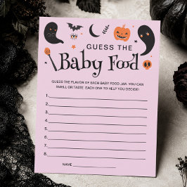 Halloween-spelkort för babymat, lila, för baby sho inbjudningar