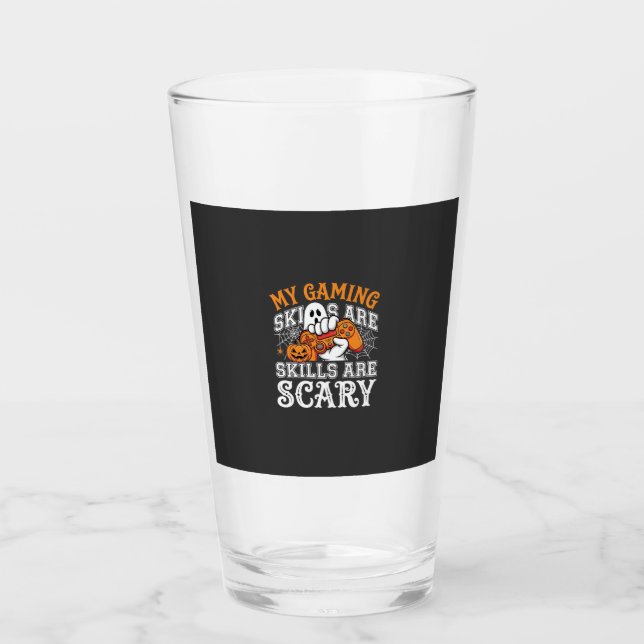 Halloween-spelkunskaper är en läskig spökliknande  glaskopp (Framsida)