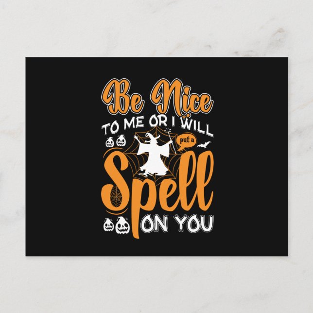 Halloween Spell On You Birthday Vykort (Framsida)