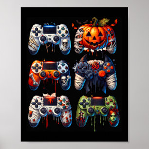 Halloween-spelledare Mummy Skeleton Zombie Poster