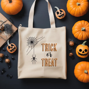 Halloween Spider Bus eller godis Bag Tygkasse
