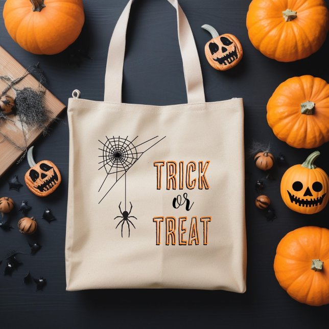 Halloween Spider Bus eller godis Bag Tygkasse (Skapare uppladdad)