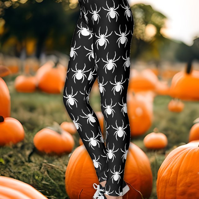 Halloween Spider Bus eller godis Gothic Roligt Par Leggings (Skapare uppladdad)