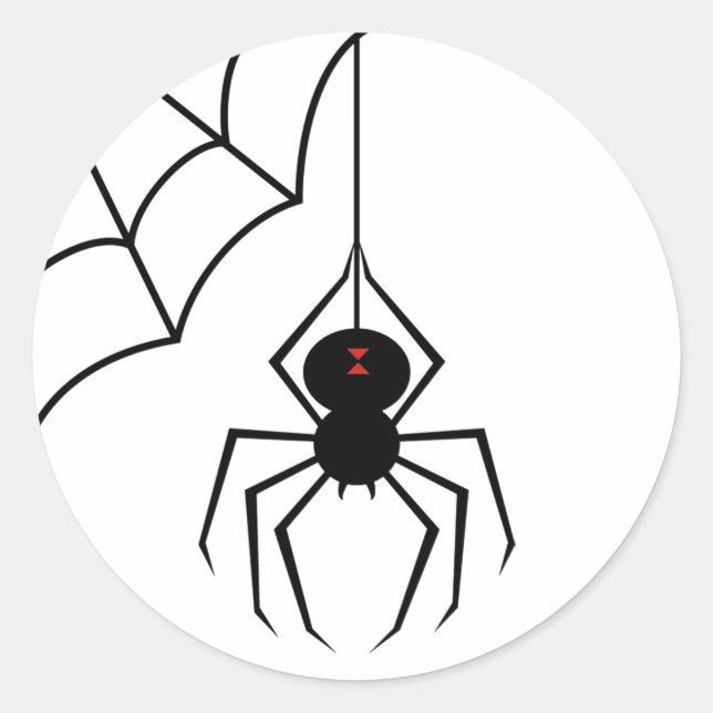 Halloween Spider-dekaler Runt Klistermärke (Framsida)