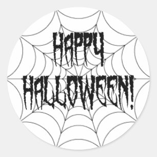 Halloween Spider Finger och Webben Runt Klistermärke