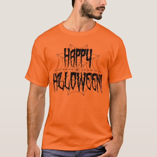 Halloween Spider Finger och Webben T-shirt (Framsida)