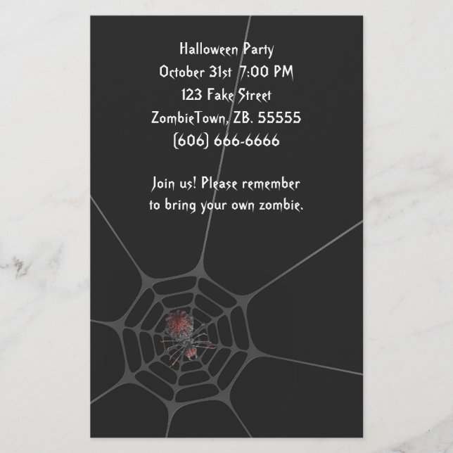 Halloween Spider - Flyer (Framsidan)