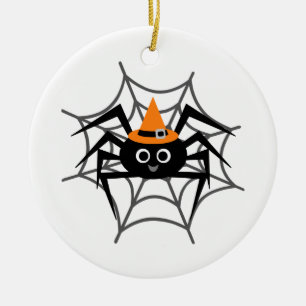 Halloween Spider i Webben Tshirts och presenter Julgransprydnad Keramik