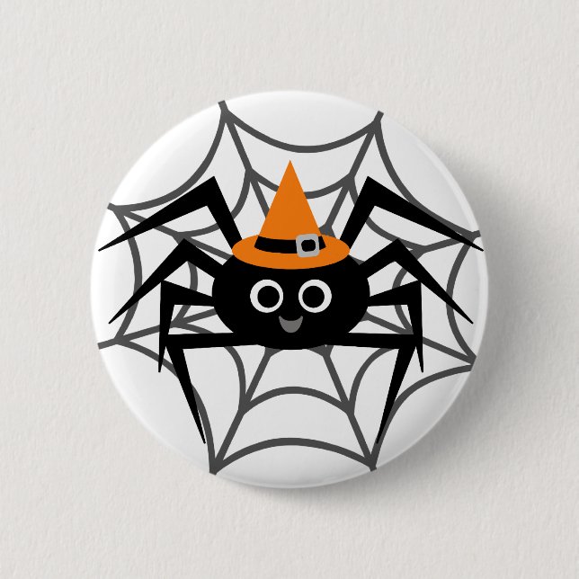 Halloween Spider i Webben Tshirts och presenter Knapp (Framsida)